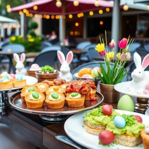 A collection of Easter themed pastries and dishes from new Dallas restaurants